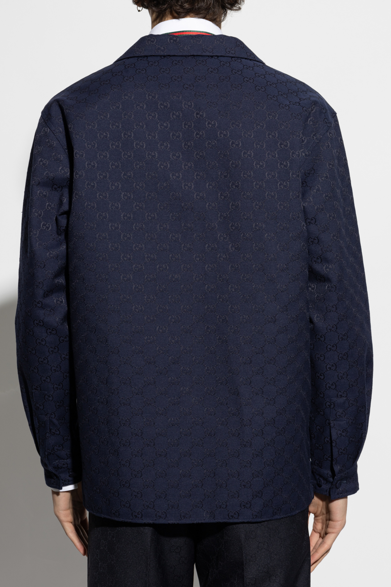 トップス MASU 20ss ARGYLE JACQUARD SHIRT NAVY Jari - Long-Sleeve Shirt - Navy – Nanushka